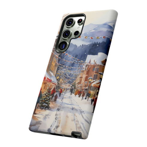 Bustling Victorian Christmas Market - Impact Resistant Phone Case